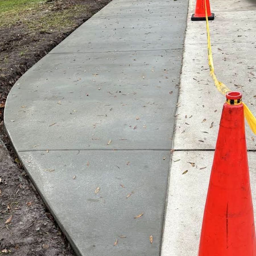 Concrete walkway